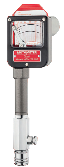 Wabjtam Zylindermanometer, Diesel und Benzinpumpe Kompressionstester  Diagnosewerkzeuge Kit Kompressionsmessgerät Set (Single Bar)
