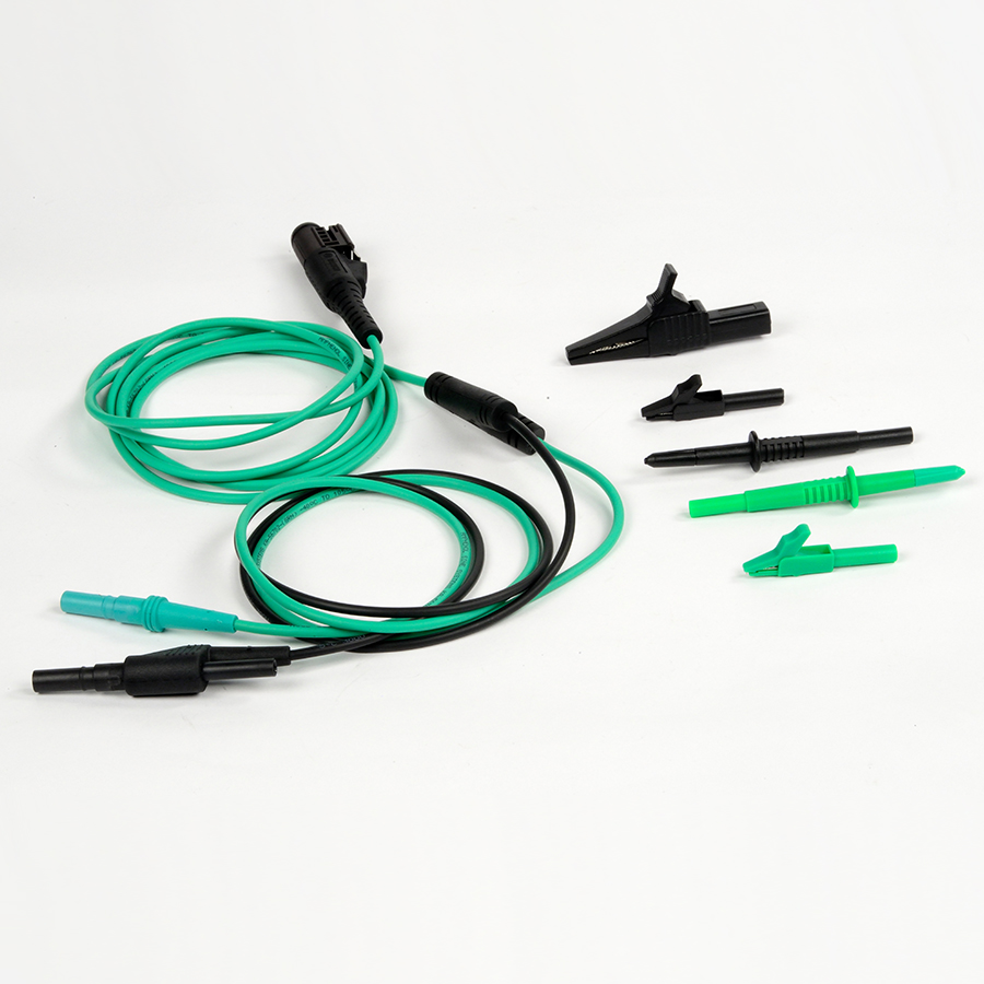 164R9848 VCMM Green Test Probe Lead, Black Probe, and 3 Alligator Clips