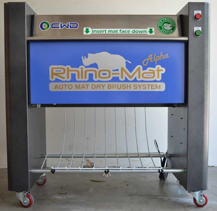 384RHMAS RhinoMat Alpha Dry Brush Auto Mat Cleaning System
