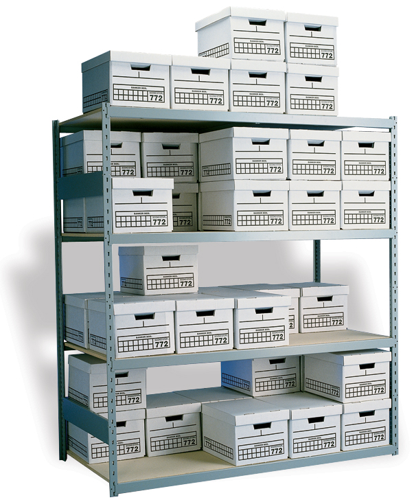 399SRD8008S Rousseau® Record Storage MiniRacking, 66"W x 32"D x 75"H