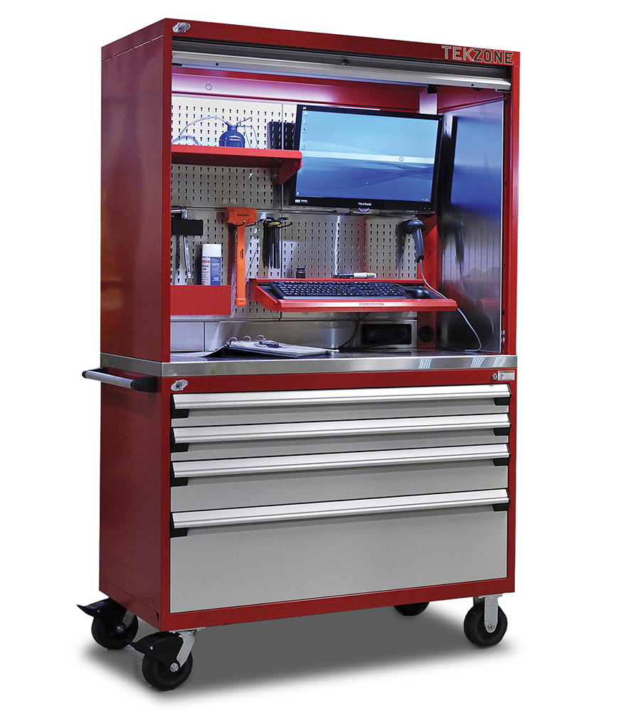 399TZC046S Rousseau® Mobile Toolbox, with Secured Hutch, 48"W x 27"D